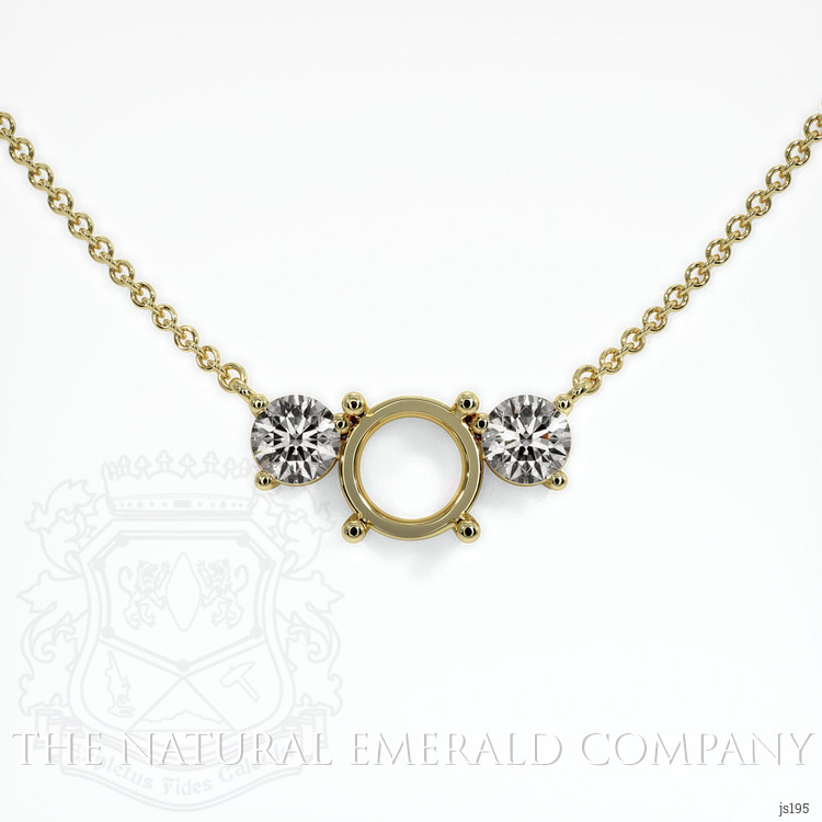  Emerald Necklace 0.77 Ct., 18K Yellow Gold