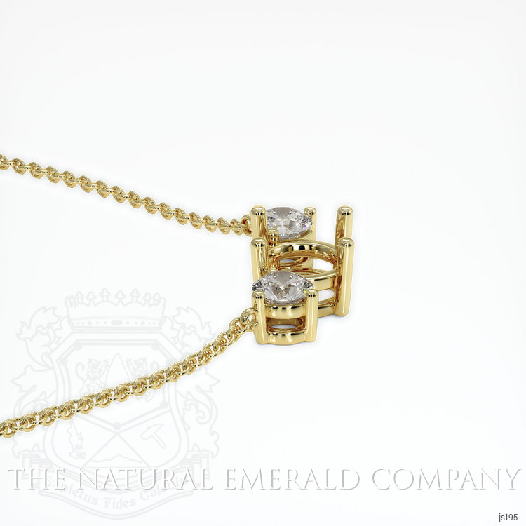 18K Yellow Gold Accent Stones Necklace Setting