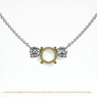 14K Yellow & White Accent Stones Necklace Setting Video
