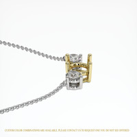 14K Yellow & White Accent Stones Necklace Setting Image