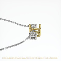 18K Yellow & White Accent Stones Necklace Setting Image