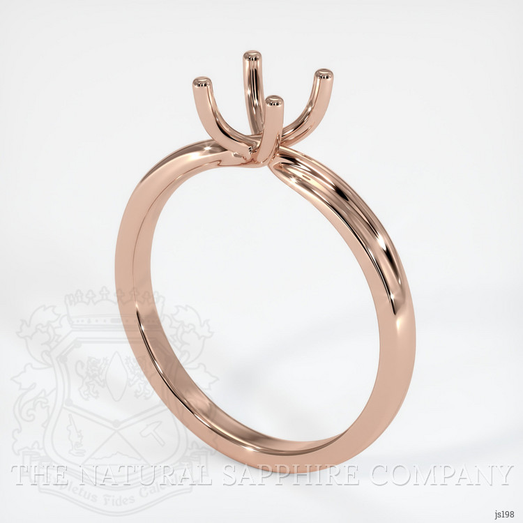 14K Rose Gold Solitaire Ring Setting