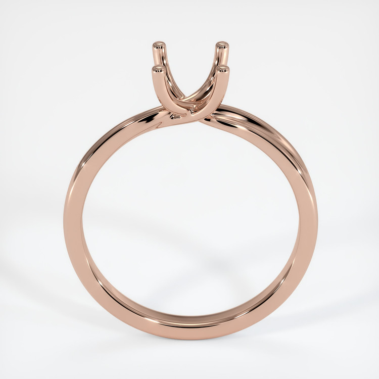 14K Rose Gold Solitaire Ring Setting