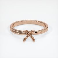18K Rose Gold Solitaire Ring Setting Image