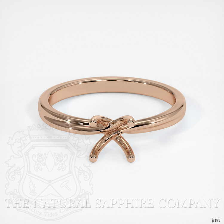 18K Rose Gold Solitaire Ring Setting