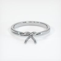 14K White Gold Solitaire Ring Setting Image