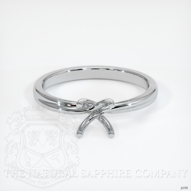 14K White Gold Solitaire Ring Setting