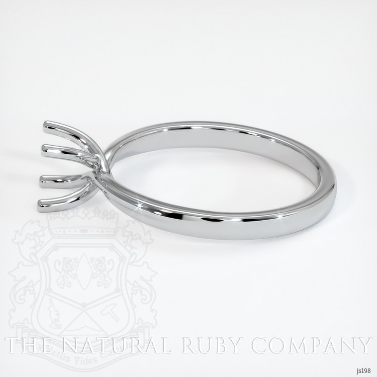 14K White Gold Solitaire Ring Setting