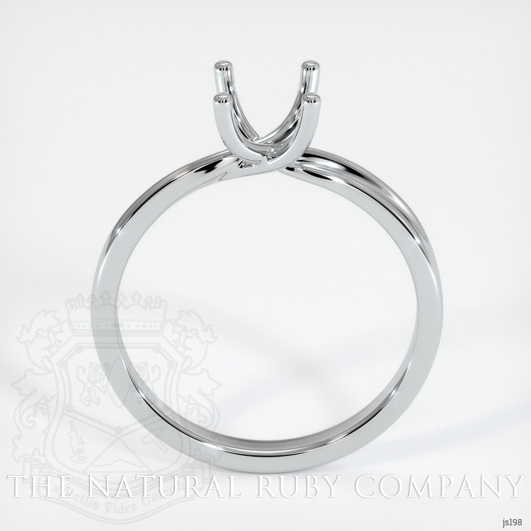 14K White Gold Solitaire Ring Setting