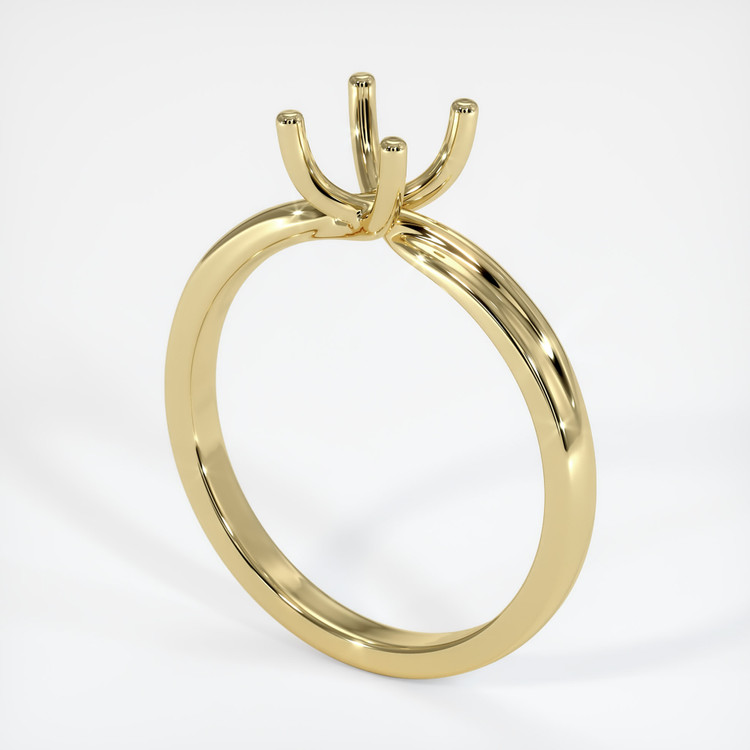 18K Yellow Gold Solitaire Ring Setting