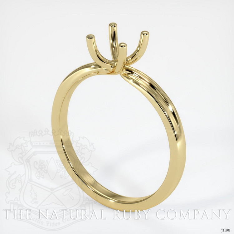 18K Yellow Gold Solitaire Ring Setting