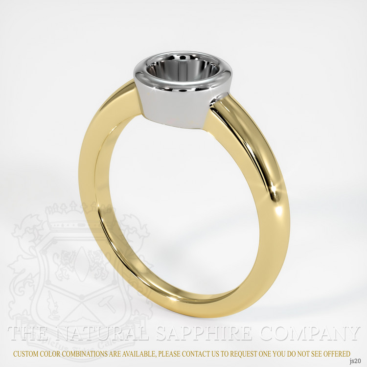 14K White & Yellow Men's Ring Setting