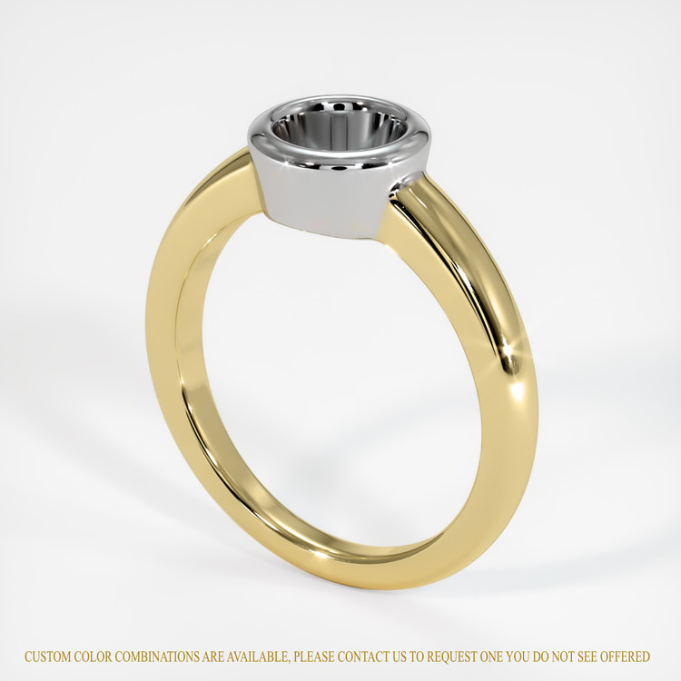 14K White & Yellow Men's Ring Setting