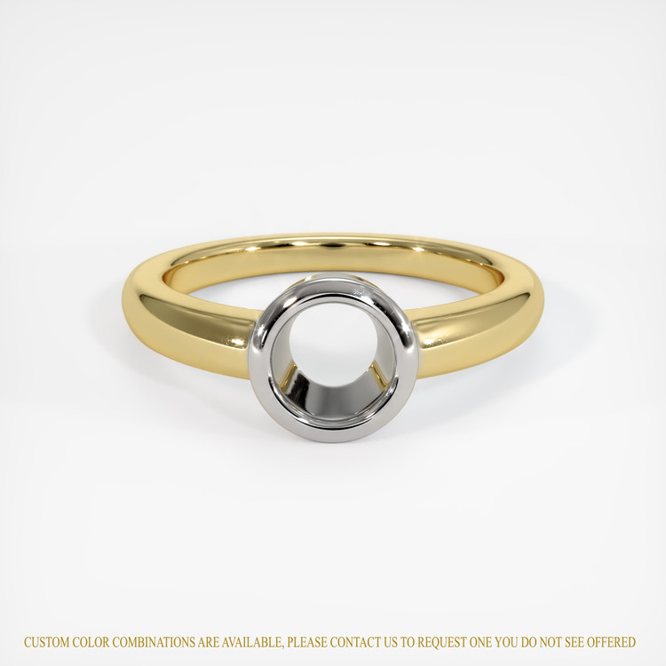 14K White & Yellow Men's Ring Setting