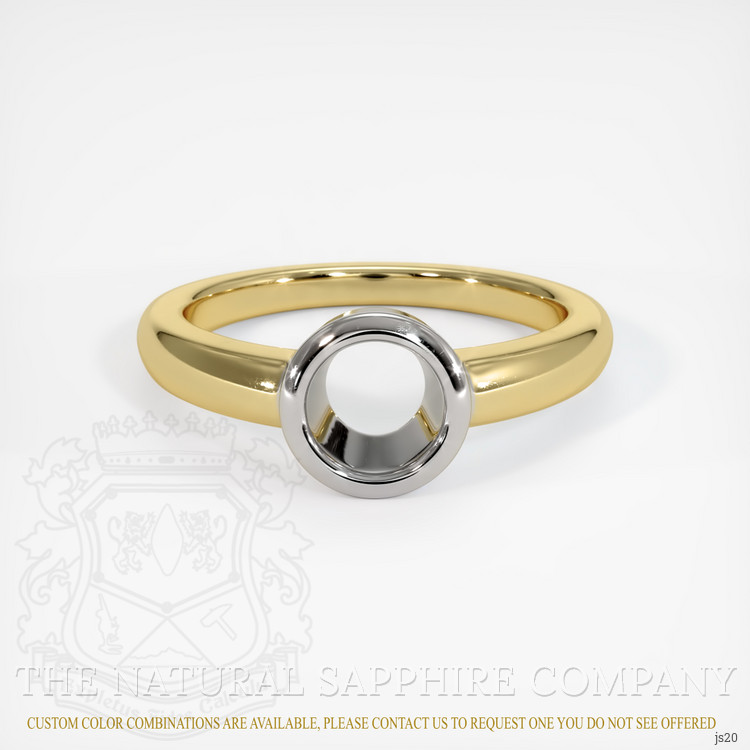 14K White & Yellow Men's Ring Setting