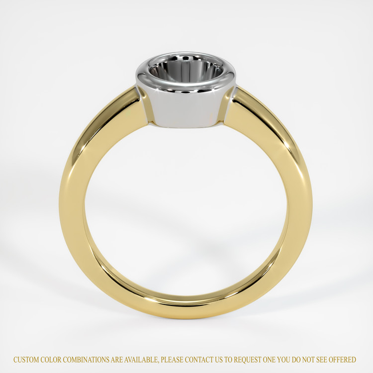 14K White & Yellow Men's Ring Setting