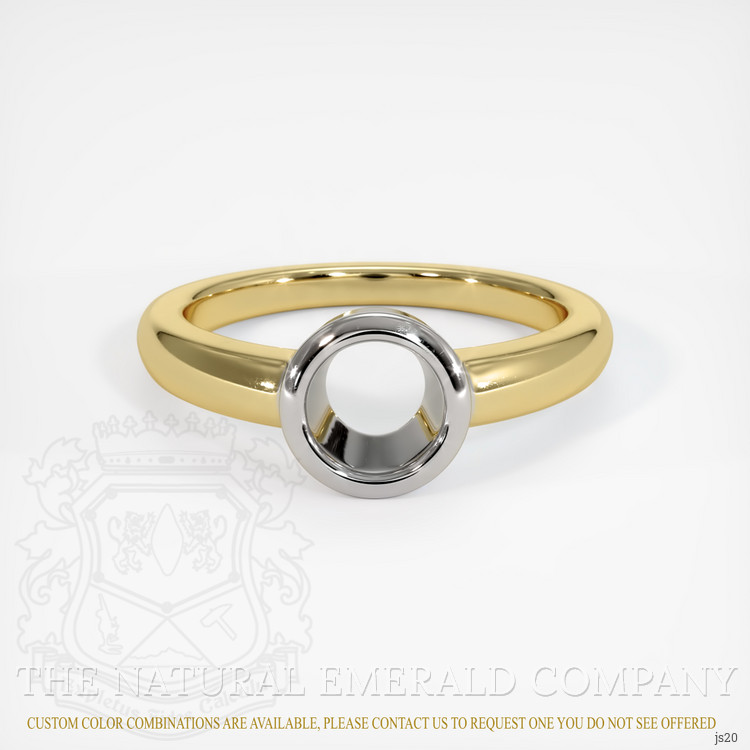 18K White & Yellow Men's Ring Setting