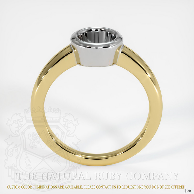 18K White & Yellow Men's Ring Setting