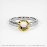 14K Yellow & White Men's Ring Setting Image