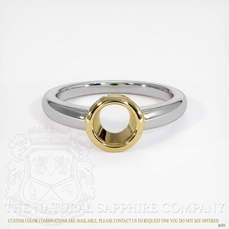 14K Yellow & White Men's Ring Setting
