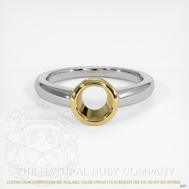14K Yellow & White Men's Ring Setting