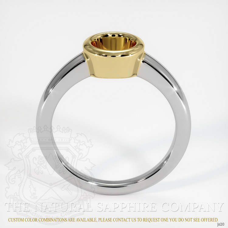 14K Yellow & White Men's Ring Setting