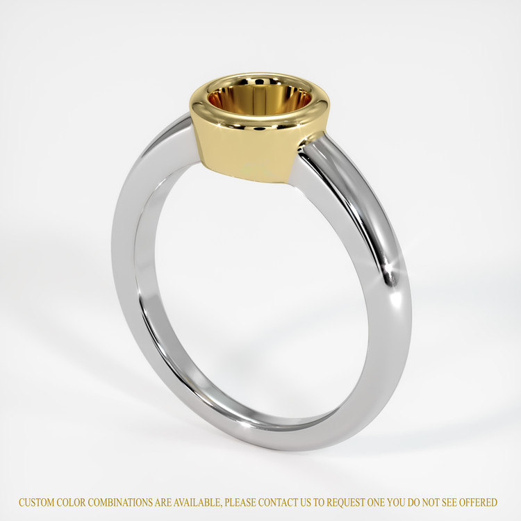 18K Yellow & White Men's Ring Setting