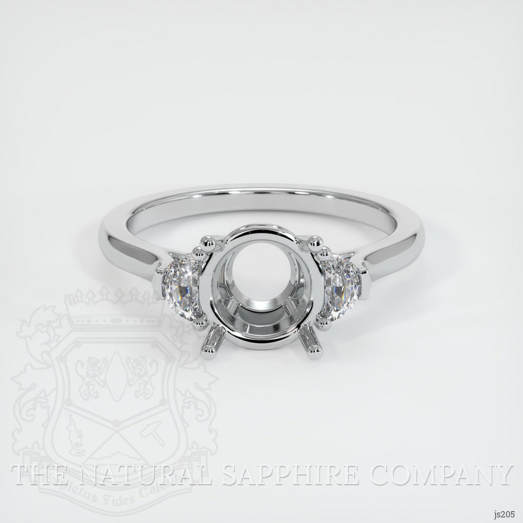 Platinum 950 Three Stone Ring Setting