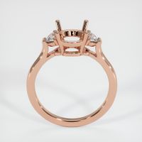 14K Rose Gold Three Stone Ring Setting Image