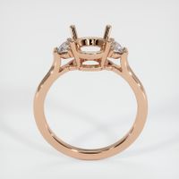 18K Rose Gold Three Stone Ring Setting Image