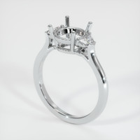 10K White Gold Three Stone Ring Setting Video