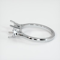 10K White Gold Three Stone Ring Setting Image
