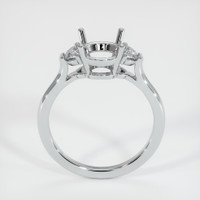 10K White Gold Three Stone Ring Setting Image