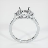 14K White Gold Three Stone Ring Setting Image