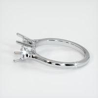 18K White Gold Three Stone Ring Setting Image