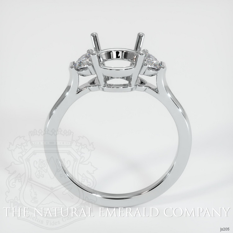 18K White Gold Three Stone Ring Setting