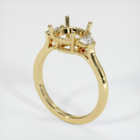 10K Yellow Gold Three Stone Ring Setting Video