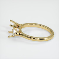 10K Yellow Gold Three Stone Ring Setting Image