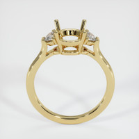 10K Yellow Gold Three Stone Ring Setting Image