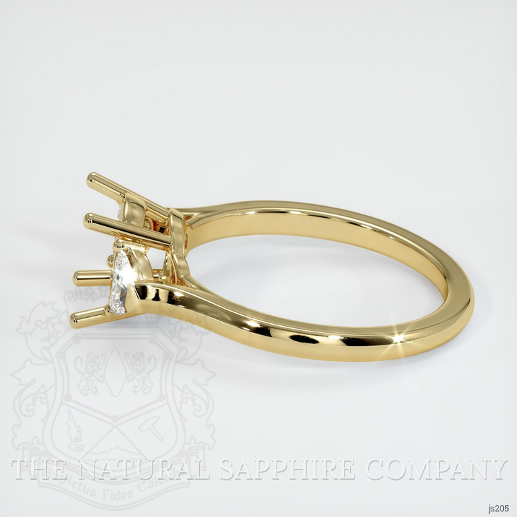 14K Yellow Gold Three Stone Ring Setting