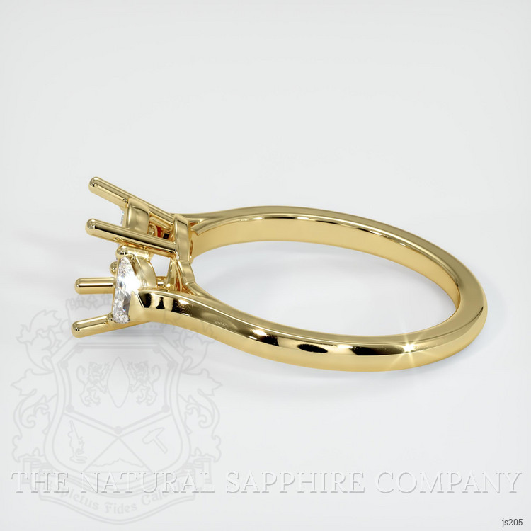 18K Yellow Gold Three Stone Ring Setting