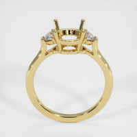 18K Yellow Gold Three Stone Ring Setting Image