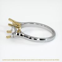 18K Yellow & White Three Stone Ring Setting Image