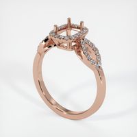 14K Rose Gold Pave Ring Setting Video