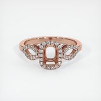 14K Rose Gold Pave Ring Setting Image