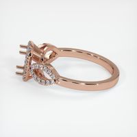 14K Rose Gold Pave Ring Setting Image