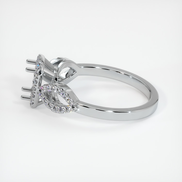 10K White Gold Pave Ring Setting