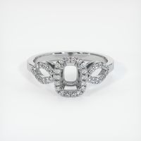14K White Gold Pave Ring Setting Image