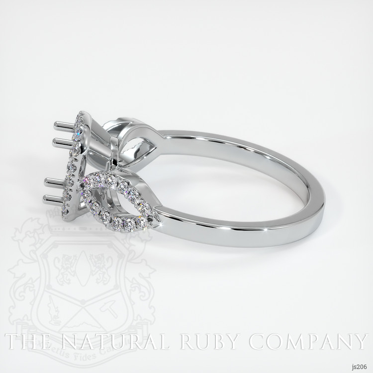 14K White Gold Pave Ring Setting