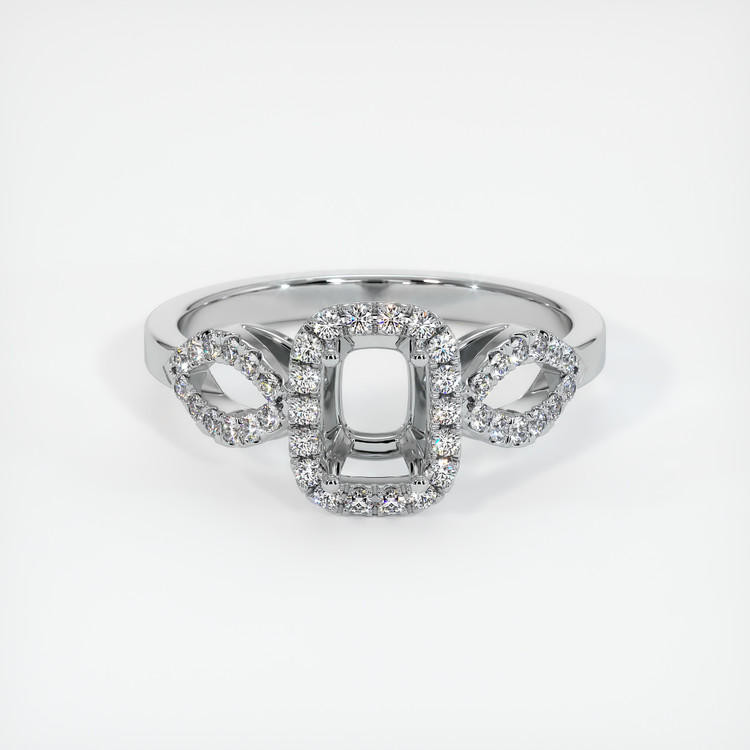 18K White Gold Pave Ring Setting